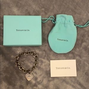 Tiffany Heart Charm Bracelet - Silver